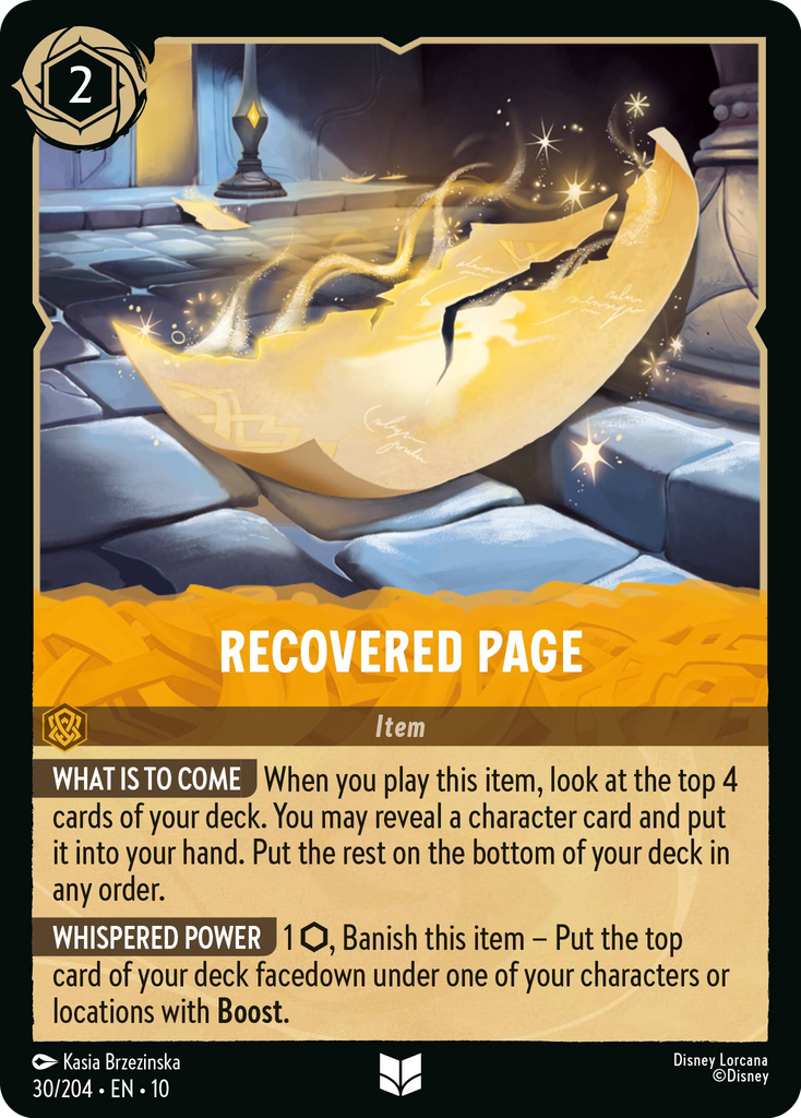 Recovered Page (030/204 - Whispers in the Well) Uncommon