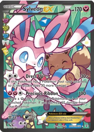 Sylveon EX (Full Art) - RC32/RC32 (GEN:RC) Ultra Rare - Light Play Holofoil