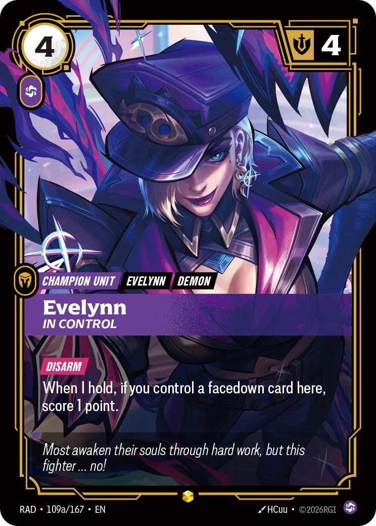 Evelynn, In Control (Alternate Art) - 109a/167 (RAD) Showcase