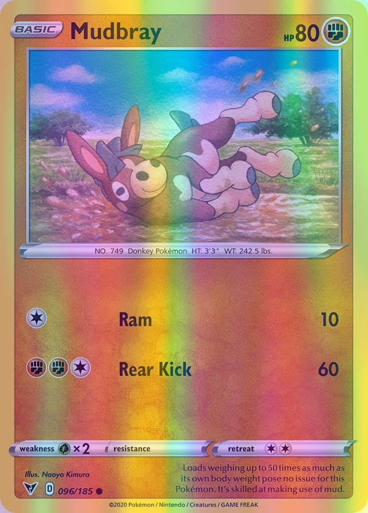 Mudbray - 096/185 (SWSH04) Common - Near Mint Reverse Holofoil