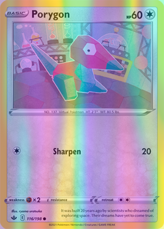 Porygon - 116/198 (SWSH06) Common - Near Mint Reverse Holofoil