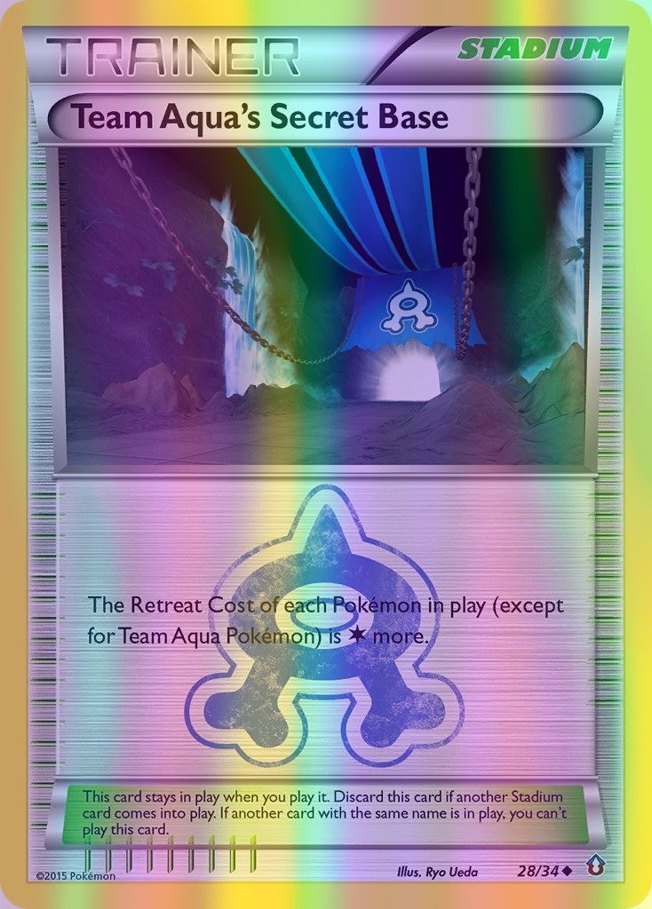 Team Aqua's Secret Base - 028/034 (DCR) Uncommon - Near Mint Reverse Holofoil