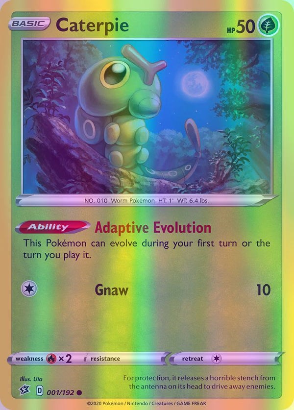 Caterpie - 001/192 (SWSH02) Common - Near Mint Reverse Holofoil