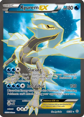 Kyurem EX (Full Art) - 086/098 (AOR) Ultra Rare - Near Mint Holofoil