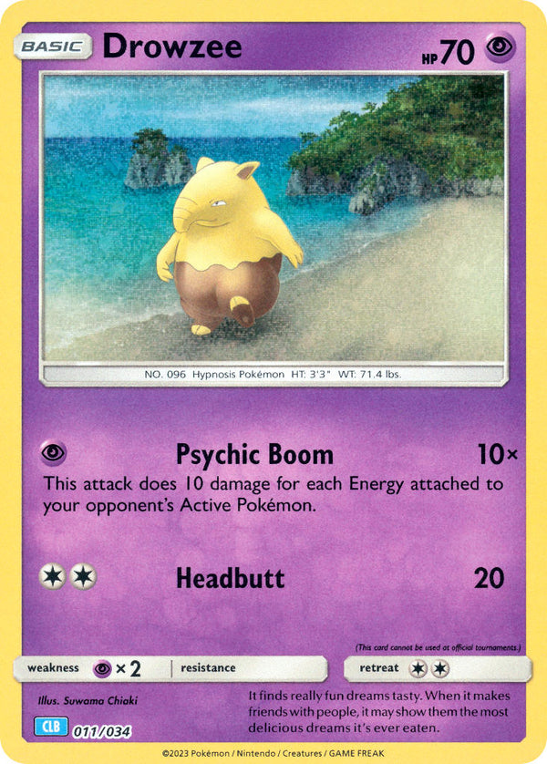 Drowzee - 011/034 (TCG:CLB) Classic Collection - Near Mint Holofoil