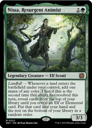 Nissa, Resurgent Animist [#0022] (MAT-M-FOIL) Light Play