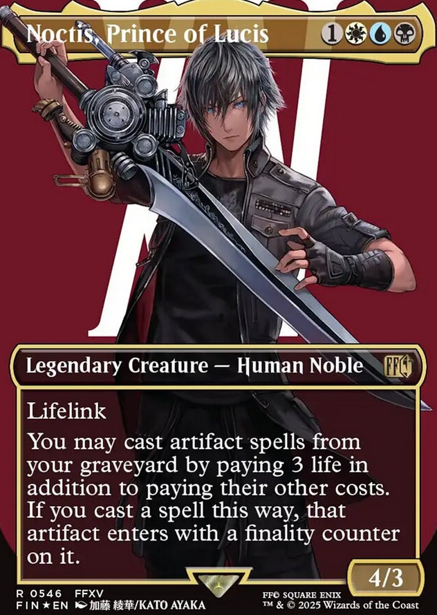 Noctis, Prince of Lucis [ #0546 Surge Foil Borderless Alternate Art ] (FIN-R)