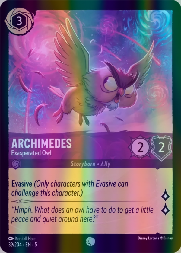 Archimedes - Exasperated Owl (Shimmering Skies 039/204) Common - Near Mint Cold Foil