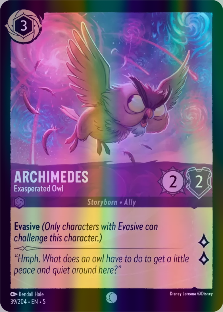 Archimedes - Exasperated Owl (Shimmering Skies 039/204) Common - Near Mint Cold Foil