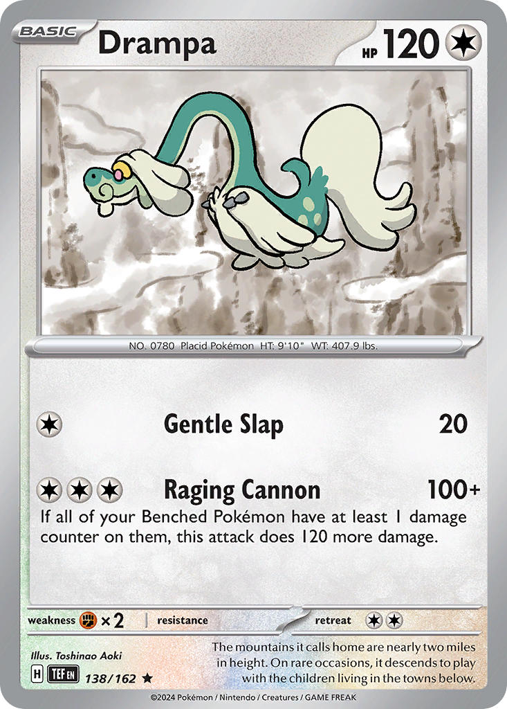 Drampa - 138/162 (TEF) Rare - Near Mint Holofoil