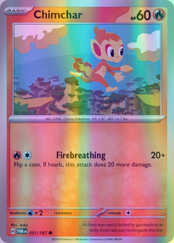 Chimchar - 031/167 (TWM) Common - Near Mint Reverse Holofoil