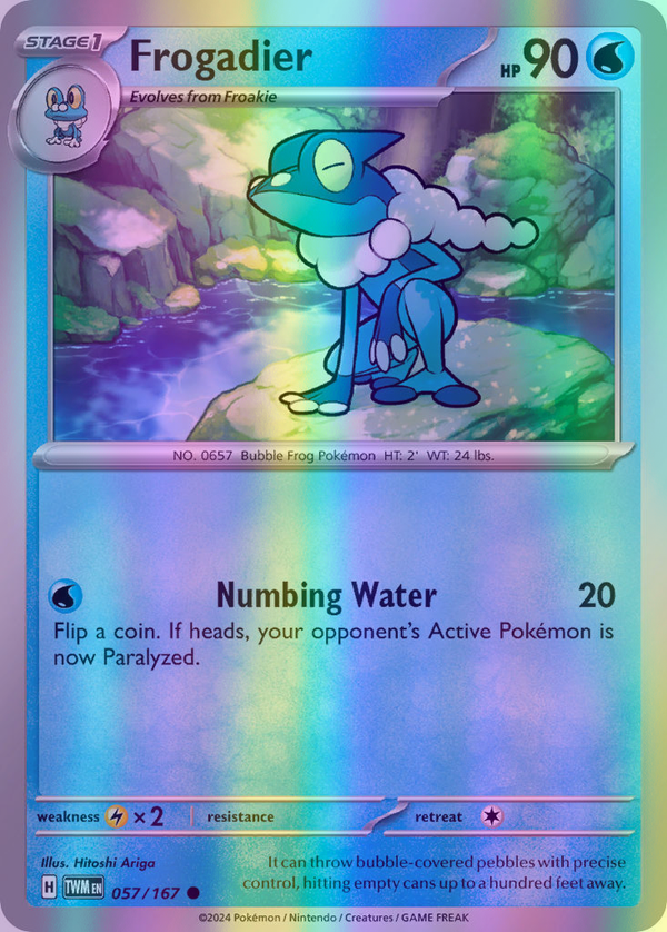 Frogadier - 057/167 (TWM) Common - Near Mint Reverse Holofoil