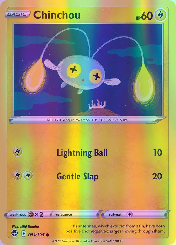 Chinchou - 051/195 (SWSH12) Common - Near Mint Reverse Holofoil