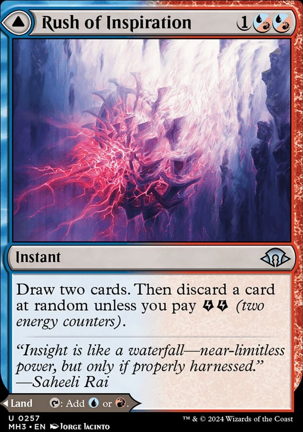 Rush of Inspiration // Crackling Falls [#0258] (MH3-U-FOIL)