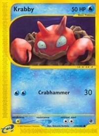 Krabby - 115/165 (EX) Common - Moderately Played Reverse Holofoil