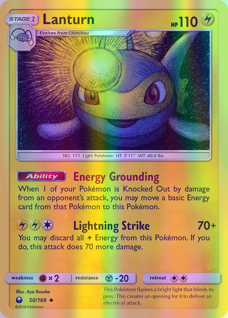 Lanturn - 050/168 (CES) Uncommon - Near Mint Reverse Holofoil