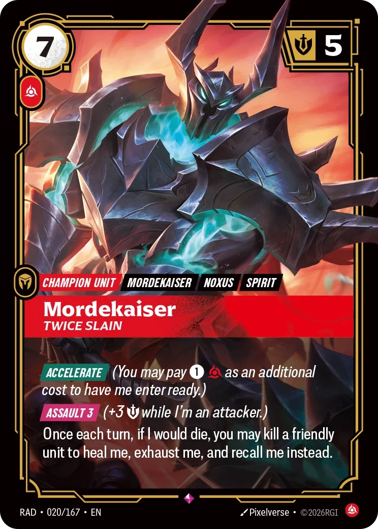 Mordekaiser, Twice Slain - 020/167 (RAD) Rare