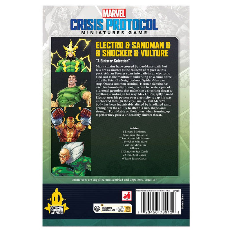 Marvel: Crisis Protocol (CP156) - Character Pack: Electro & Sandman & Shocker & Vulture