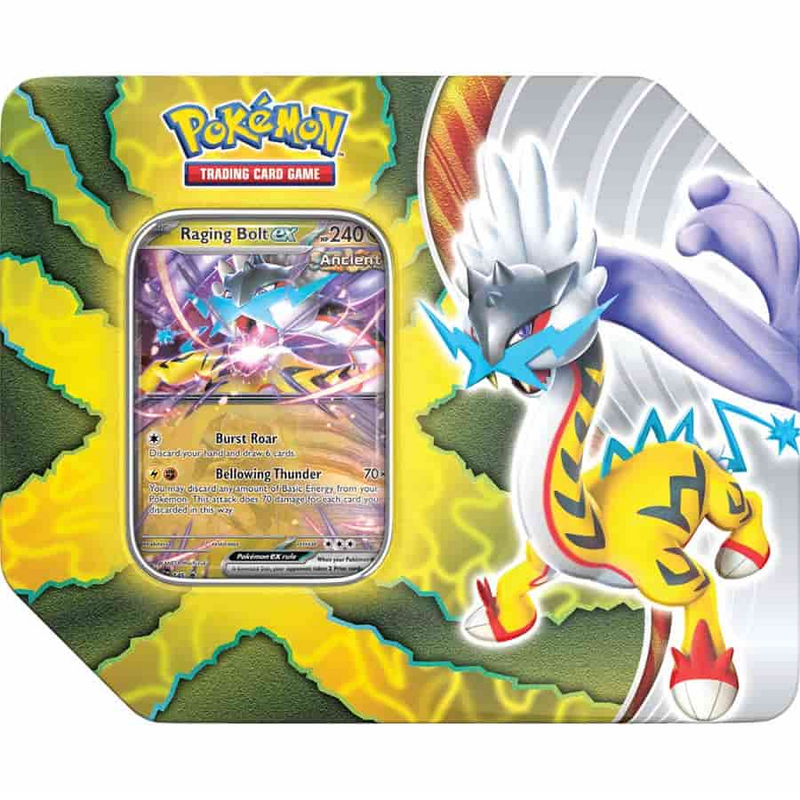 Pokemon TCG: Paradox Destinies Tin - Raging Bolt ex