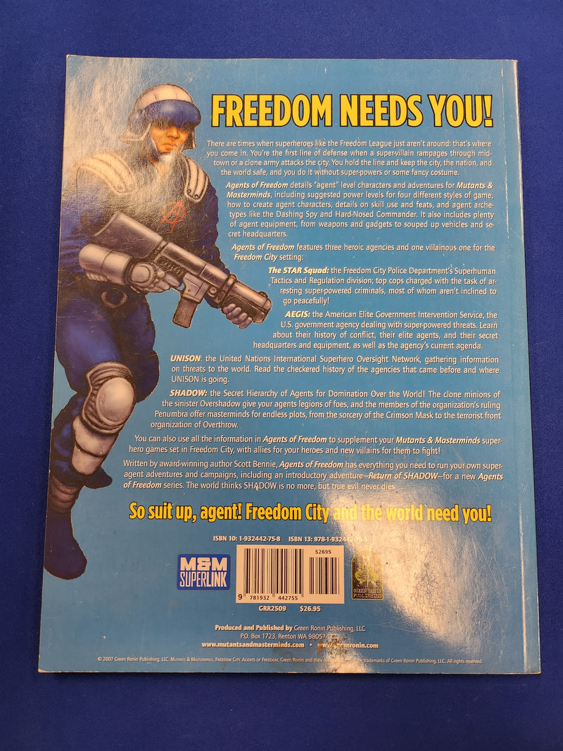 Mutants & Masterminds 1st Edition: Agents of freedom Softcover (USED)