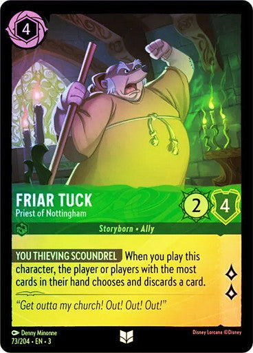 Friar Tuck - Priest of Nottingham (Into the Inklands 073/204) Uncommon - Near Mint Cold Foil