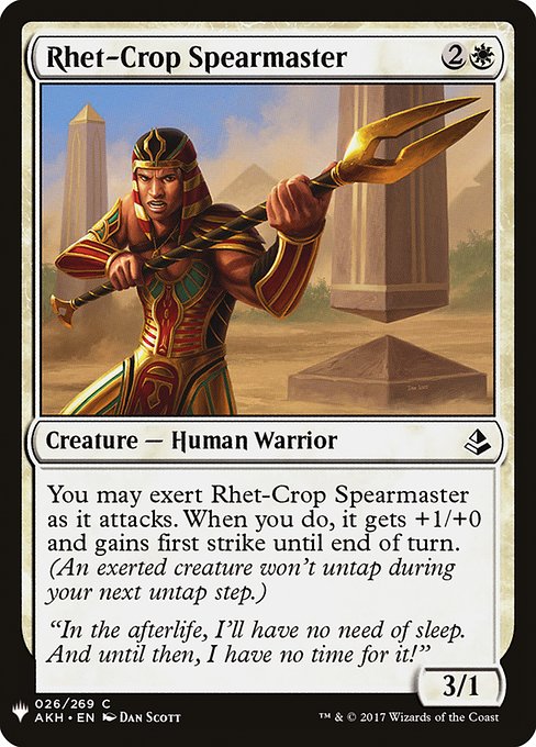Rhet-Crop Spearmaster [Mystery Booster #0212] (AKH-C)