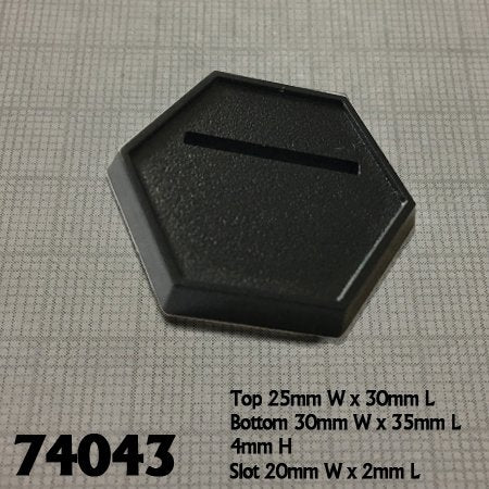 1 Inch Slotted Hex Gaming Base (20)