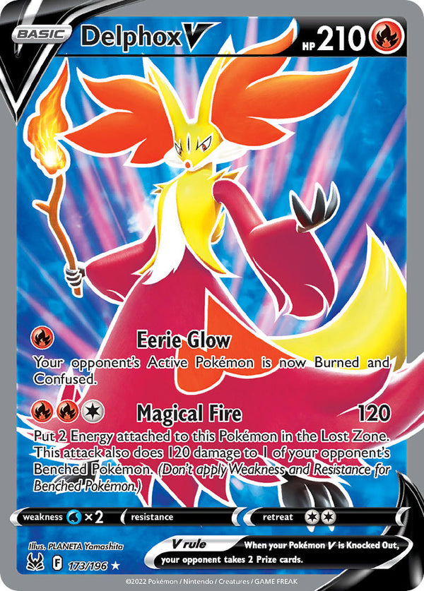 Delphox V (Full Art) - 173/196 (SWSH11) Ultra Rare - Near Mint Holofoil