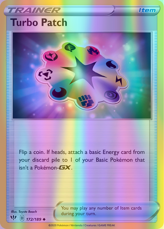 Turbo Patch - 172/189 (SWSH03) Uncommon - Near Mint Reverse Holofoil