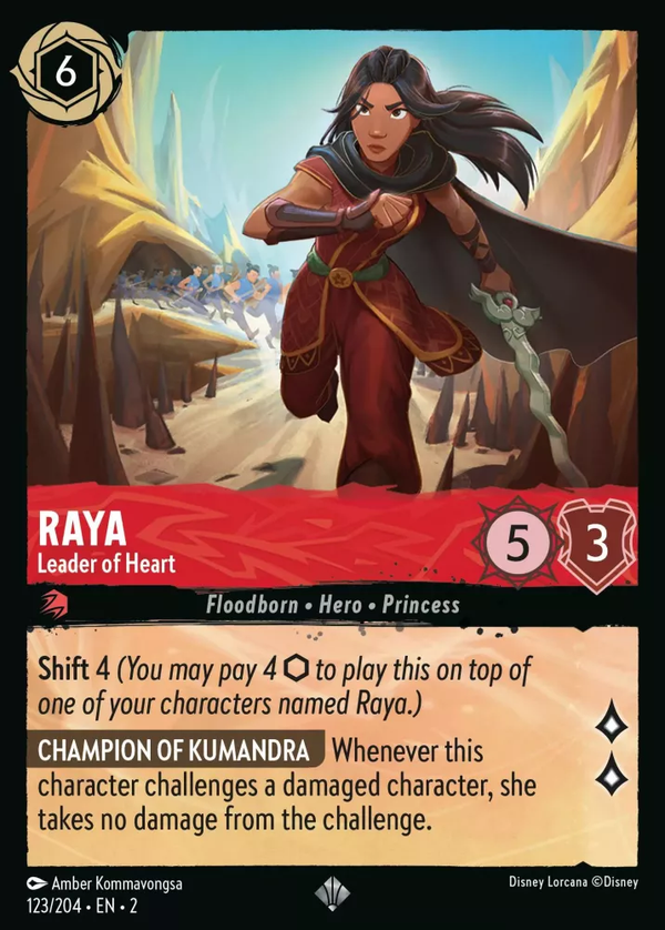 Raya - Leader of Heart (Rise of the Floodborn 123/204) Super Rare - Near Mint