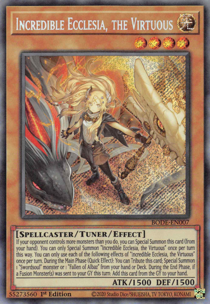 Incredible Ecclesia, the Virtuous (BODE-EN007) Secret Rare - Near Mint 1st Edition