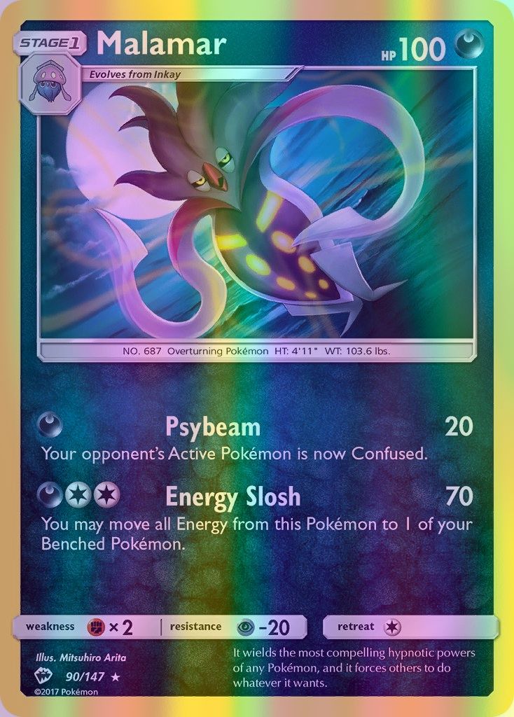 Malamar - 090/147 (SM:BUS) Rare - Near Mint Reverse Holofoil