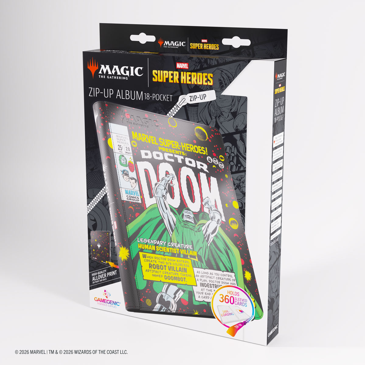GameGenic: Zip-Up Album 18-Pocket - MTG: Marvel Super Heroes - Doctor Doom