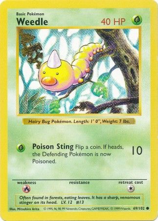 Weedle - 069/102 (BSS) Common - Near Mint Unlimited