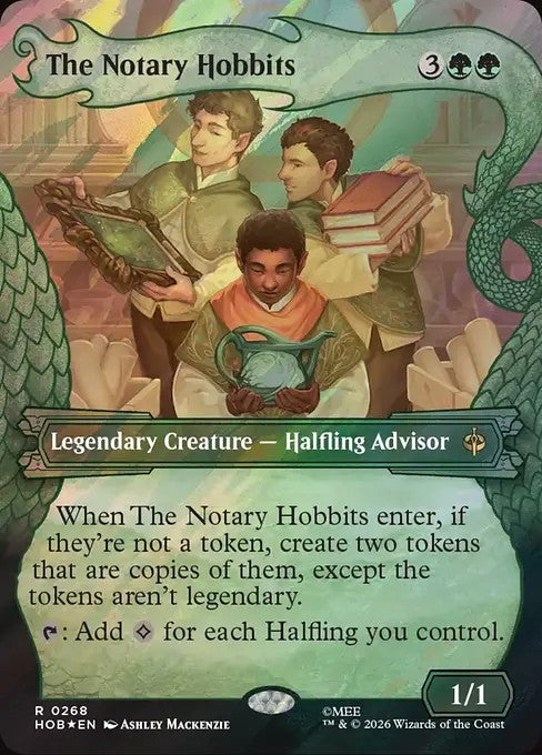 The Notary Hobbits [ #0268 Showcase Dragon Hoard Frame Surge Foil ] (HOB-R)