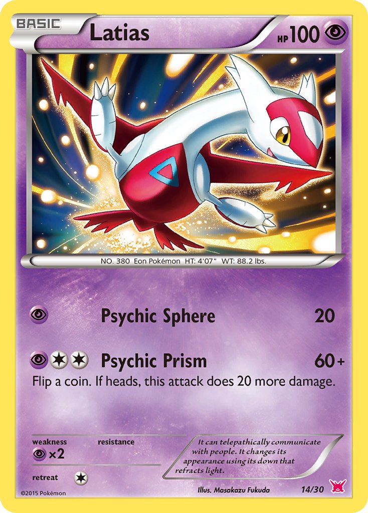 Latias - 14/30 (TK8A) Common - Near Mint