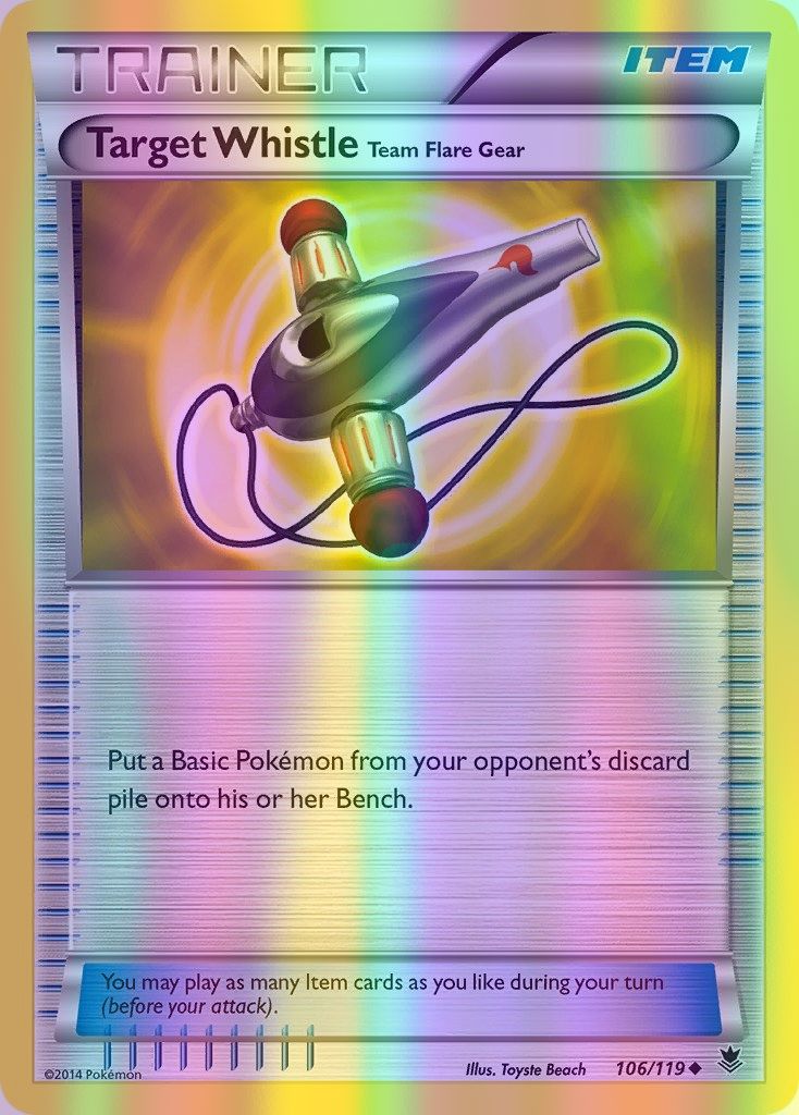 Target Whistle - 106/119 (PHF) Uncommon - Near Mint Reverse Holofoil