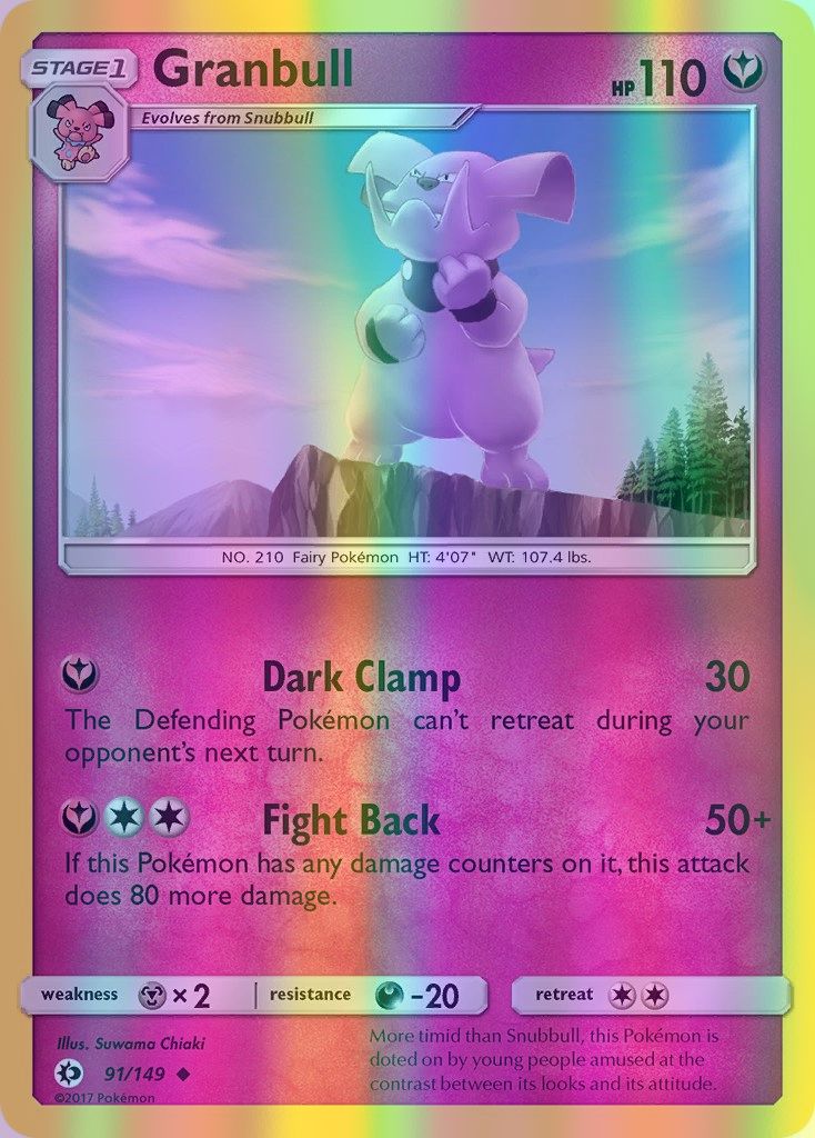 Granbull - 091/149 (SM01) Uncommon - Near Mint Reverse Holofoil