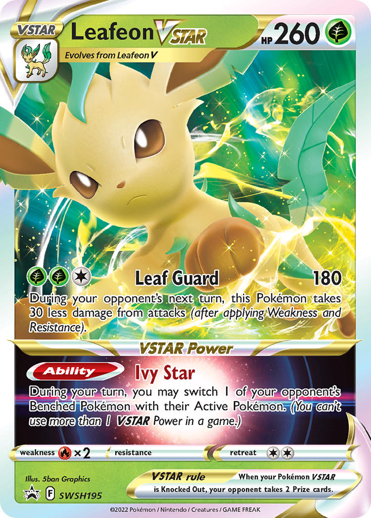 Leafeon VSTAR - SWSH195 (SWSH:PR) Promo - Near Mint Holofoil