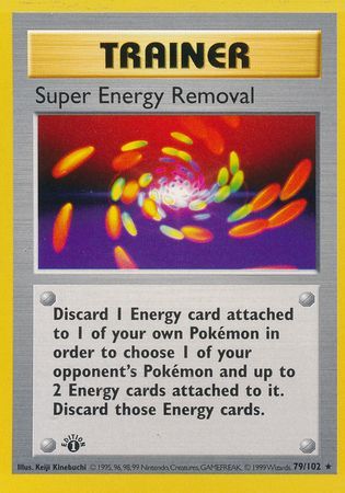 Super Energy Removal - 079/102 (BS) 1st Edition Rare - Near Mint