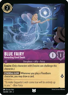 Blue Fairy - Rewarding Good Deeds (Rise of the Floodborn 36/204) Uncommon - Near Mint