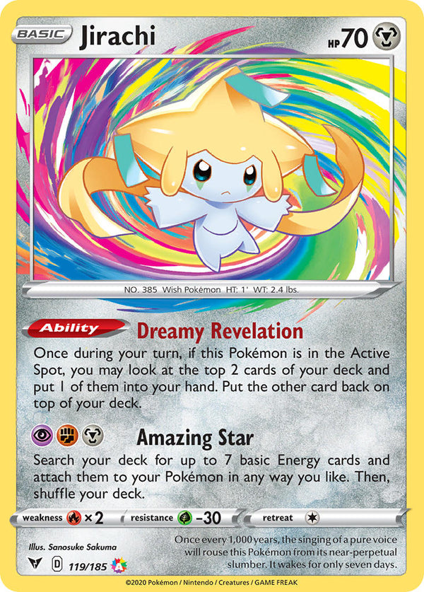 Jirachi - 119/185 (SWSH04) Amazing Rare - Near Mint Holofoil