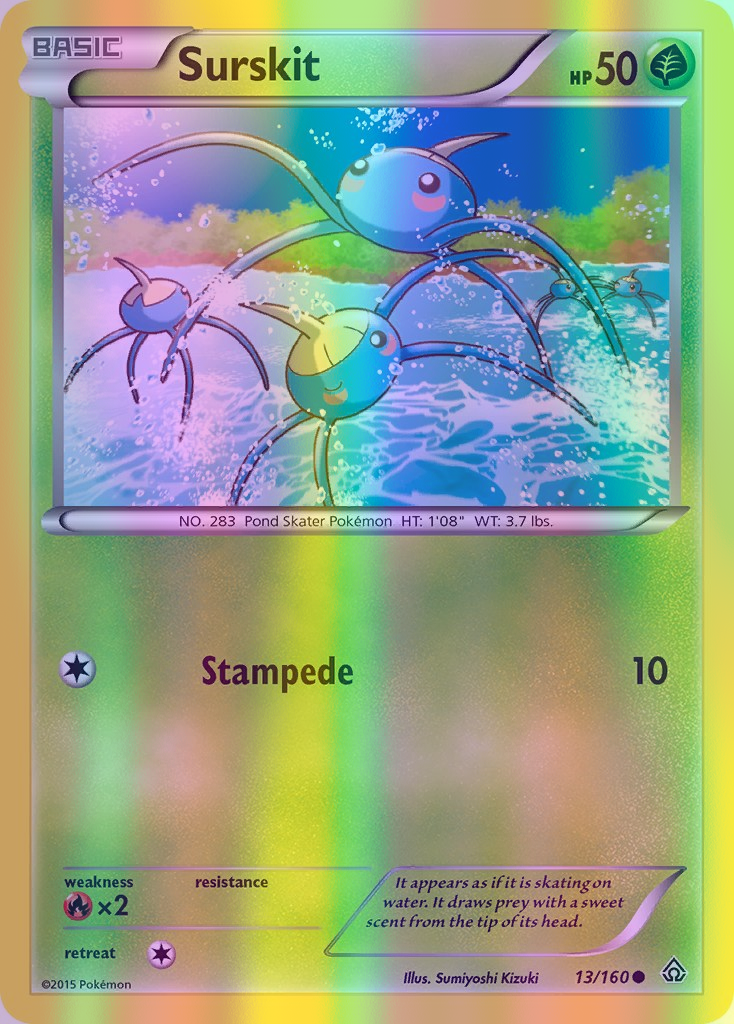 Surskit - 013/160 (PRC) Common - Near Mint Reverse Holofoil