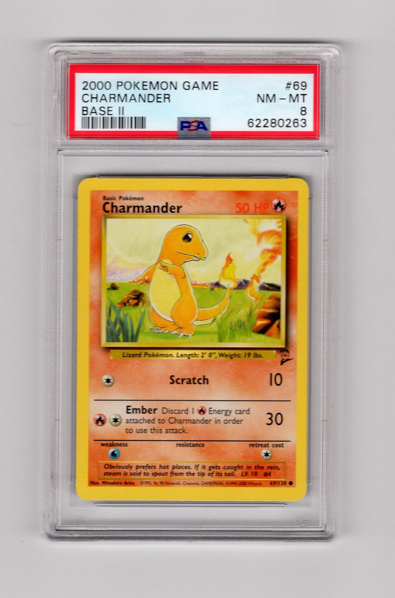 Charmander - 069/130 (B2) Common - Near Mint (Graded - PSA 8)