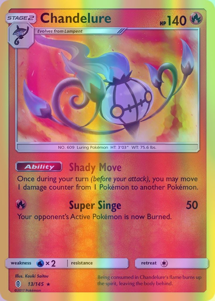 Chandelure - 013/145 (SM:GRI) Holo Rare - Near Mint Reverse Holofoil