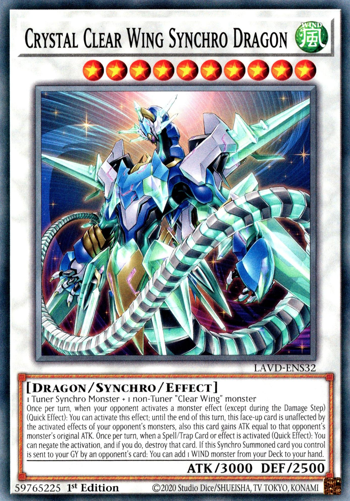 Crystal Clear Wing Synchro Dragon (LAVD-ENS32)