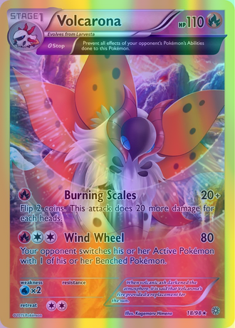 Volcarona - 018/098 (AOR) Rare - Near Mint Reverse Holofoil