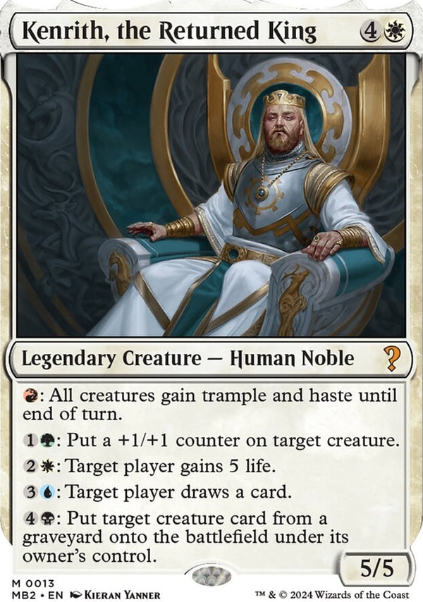 Kenrith, the Returned King [#0013 White-Border] (MB2-M)