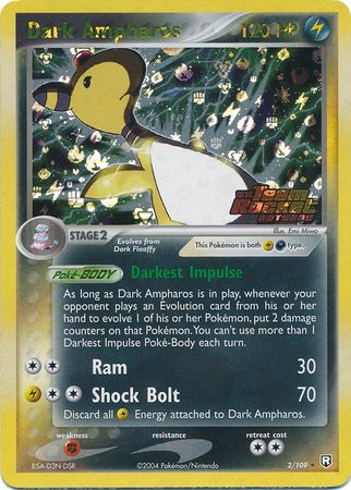 Dark Ampharos (2/109) Reverse Holofoil - Heavy Play
