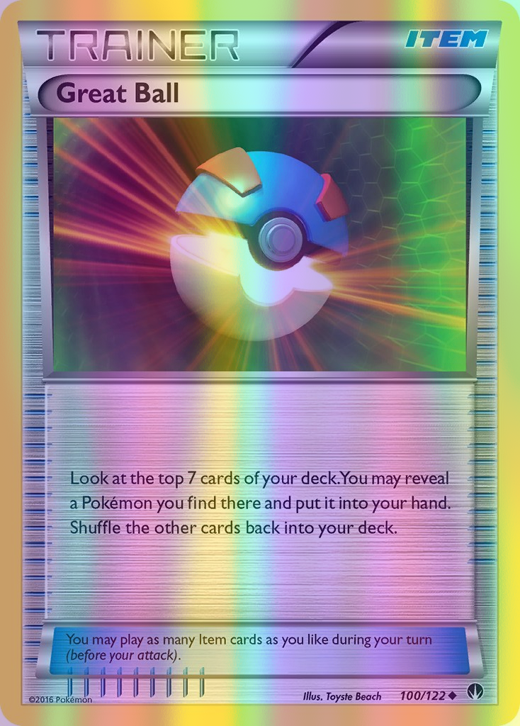 Great Ball - 100/122 (BKP) Uncommon - Near Mint Reverse Holofoil